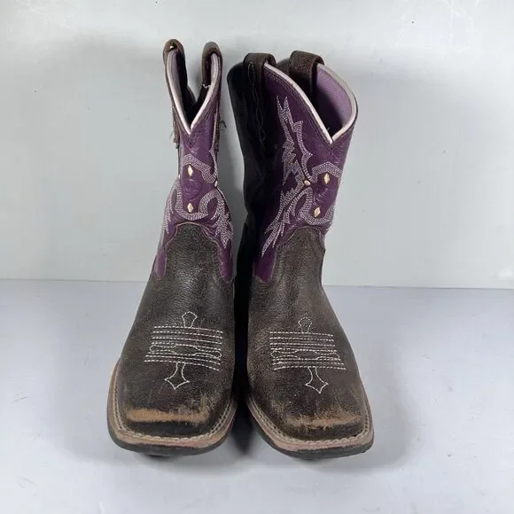 Ariat Tombstone Square Toe Western Cowgirl Boots Youth Size 11.5 - Picture 2 of 8